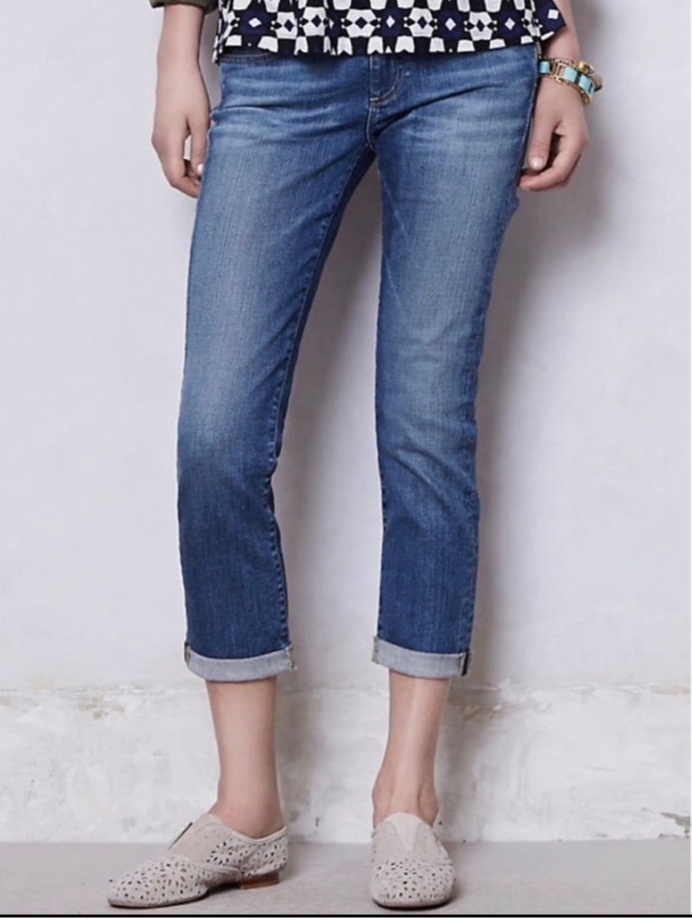 AG The Stevie Roll-Up Slim Straight Size 29 R